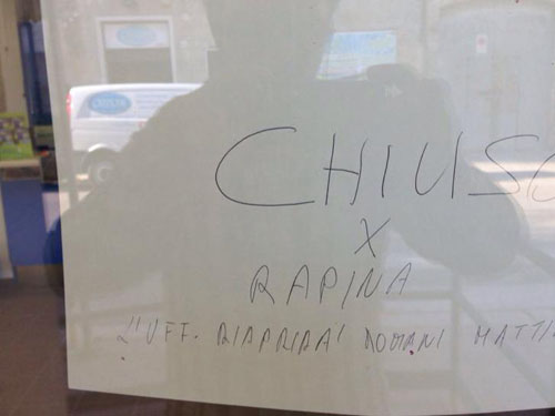 Rapina all’Ufficio Postale di Torremaggiore: i rapinatori si sono dileguati