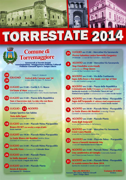 Programma completo TORRESTATE 2014