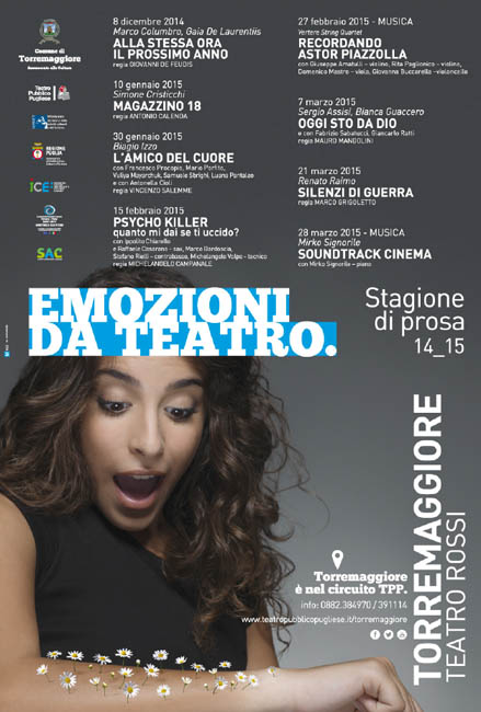 Stagione Teatrale 2014/2015 al Teatro “Luigi Rossi” di Torremaggiore