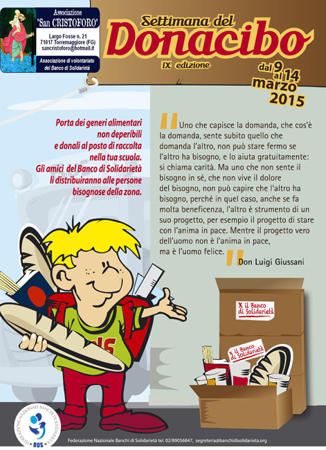 Settimana del Donacibo 2015 dal 9 al 14 marzo 2015 a Torremaggiore