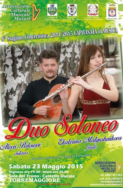 Il Duo Soloneo il 23 maggio 2015 al Castello Ducale di Torremaggiore