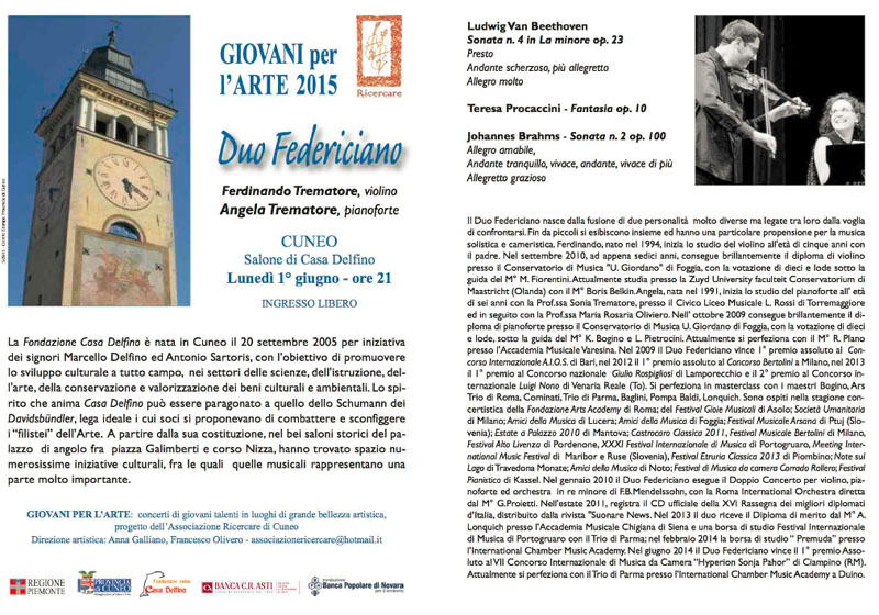 Duo federiciano il 1 giugno 2015 a Cuneo (con Ferdinando ed Angela Trematore di Torremaggiore)