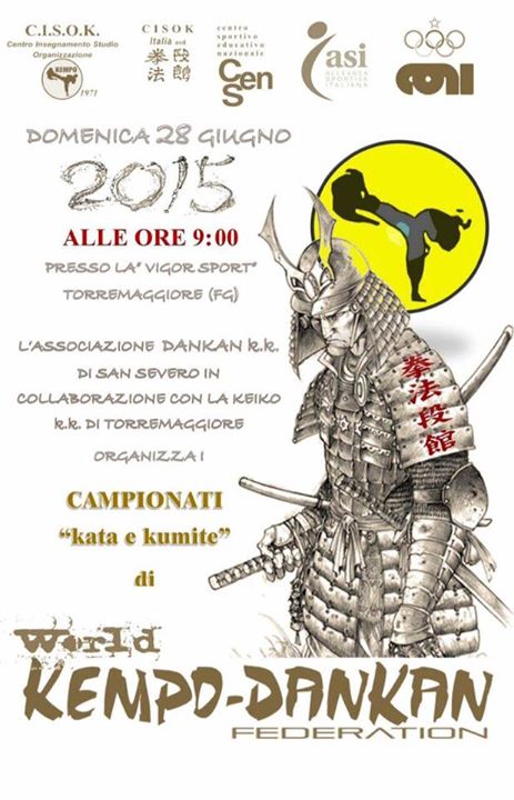 Torremaggiore ospiterà i Campionati “World Kempo Dankan Federation 2015” il 28 giugno 2015