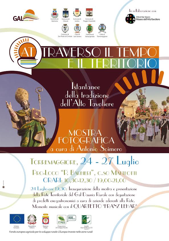 Mostra fotografica “Attraverso il tempo ed il territorio” dal 24 al 27 luglio 2015 a Torremaggiore