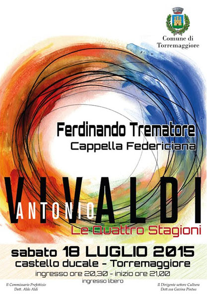 Le quattro stagioni di Vivaldi il 18 luglio 2015 al Castello Ducale De Sangro di Torremaggiore