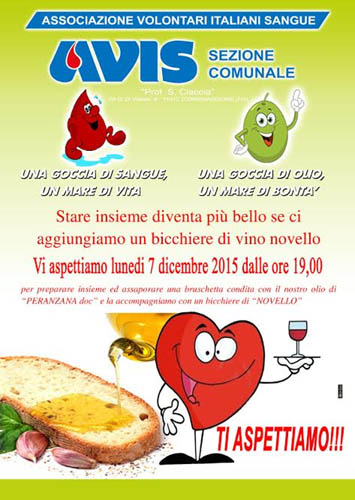 Evento dell’AVIS di Torremaggiore il 7 dicembre 2015