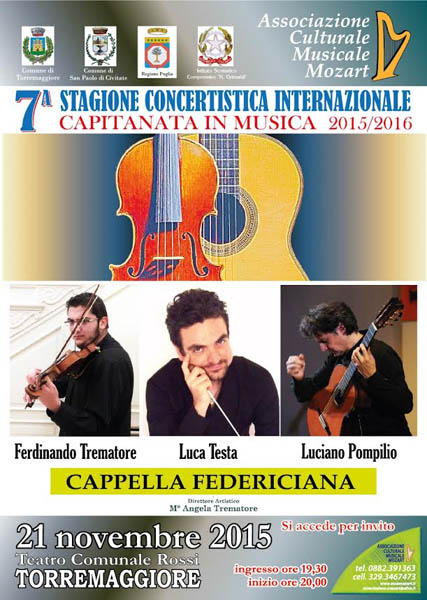 Concerto a 10 corde il 21 novembre 2015 al “Luigi Rossi” di Torremaggiore