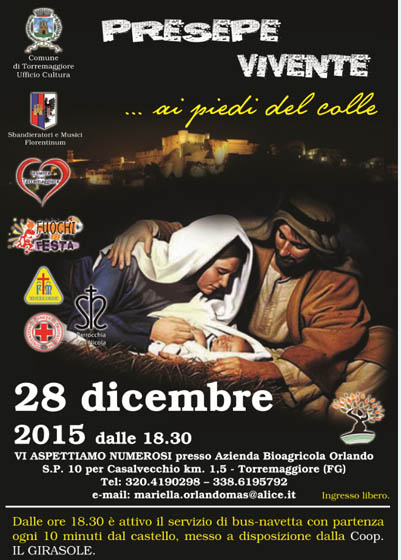 Torna l’appuntamento con il Presepe Vivente a Torremaggiore il 28 dicembre 2015