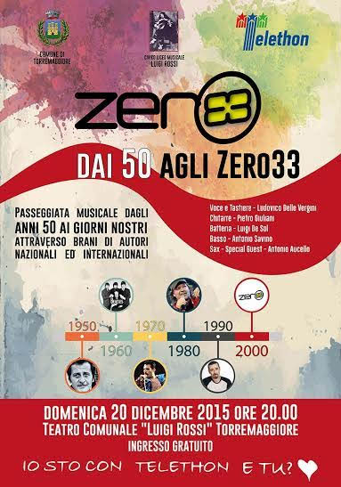 Evento Telethon al Teatro Rossi di Torremaggiore il 20 dicembre 2015