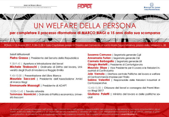 Il prestigioso Premio Marco Biagi è stato attribuito al torremaggiorese Alfonso Balsamo: ecco i dettagli