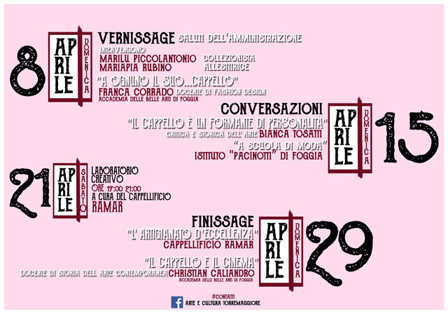 Tanto di cappello, mostra di cappelli d’epoca al Castello Ducale di Torremaggiore per tre domeniche di aprile