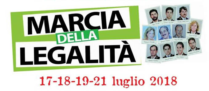 Programma marcia della legalità a Torremaggiore 17-18-19-21 luglio 2018