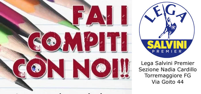 Preparazione al nuovo anno scolastico: iniziativa gratuita della Lega per i cittadini di Torremaggiore