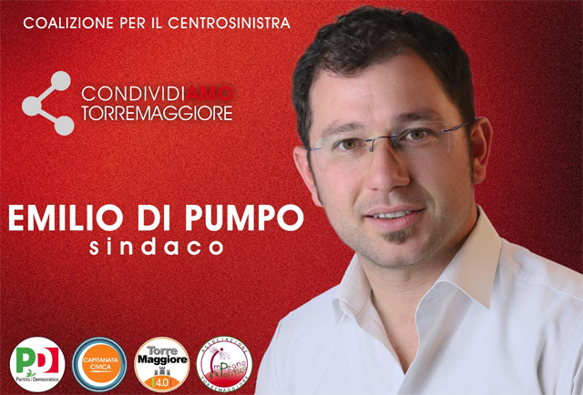 Ufficiale: è Emilio Di Pumpo il candidato alla carica di sindaco per la coalizione di centrosinistra a Torremaggiore