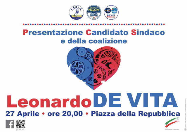 Presentazione del candidato sindaco De Vita e della coalizione il 27 aprile 2019 in Piazza della Repubblica a Torremaggiore