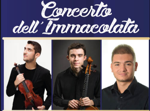 Concerto dell’Immacolata TRIO a CORDES il 7 dicembre 2019 a Torremaggiore presso la Parrocchia dello Spirito Santo. Suoneranno:  Ferdinando Trematore, Francesco Mariani e Lorenzo Cosi