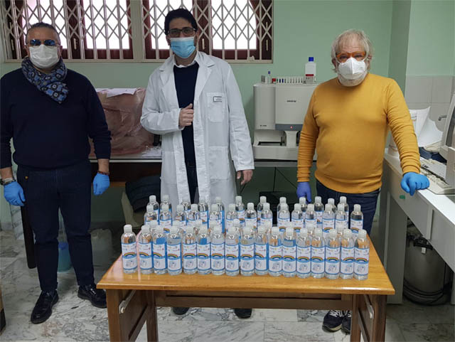Torremaggiore: la soluzione disinfettante realizzata da Rotary Club e da Missione Africa è stata donata al COC