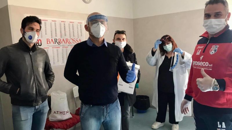Atletico Torremaggiore: donazione di visiere agli operatori sanitari del Punto di Primo Intervento