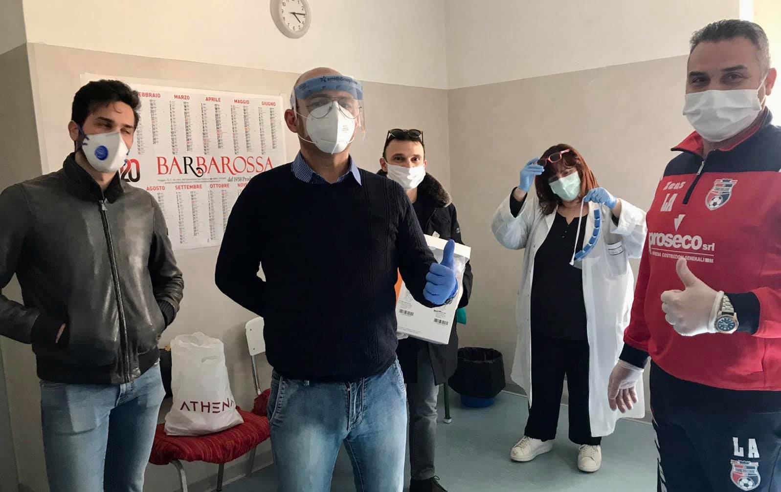 Atletico Torremaggiore: donazione di visiere agli operatori sanitari del Punto di Primo Intervento