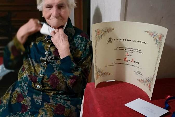 Torremaggiore: ancora un compleanno ultracentenario in città, la signora Rosa Liguori ha compiuto 100 anni il 29 ottobre 2020