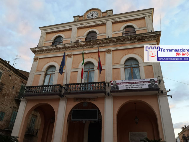 Convocato a Torremaggiore il consiglio comunale l’8 gennaio 2021 con un punto all’ordine del giorno: approvazione regolamento, compiti e funzioni del Comitato Comunale permanente Lucio Palma e Antonio Piacquaddio