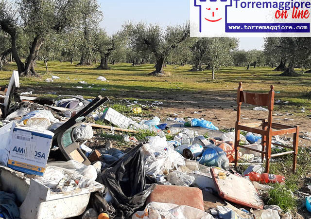 Torremaggiore: su Viale XXV Aprile ecco le foto dei rifiuti abbandonati dai zozzoni locali al 23 dicembre 2020