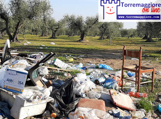 Torremaggiore: su Viale XXV Aprile ecco le foto dei rifiuti abbandonati dai zozzoni locali al 23 dicembre 2020