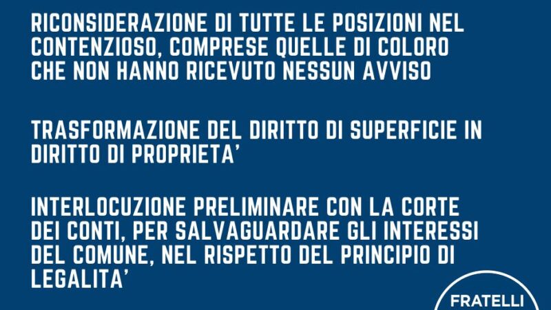 Zona PEEP basta promesse elettorali! Le proposte di Fratelli d’Italia di Torremaggiore