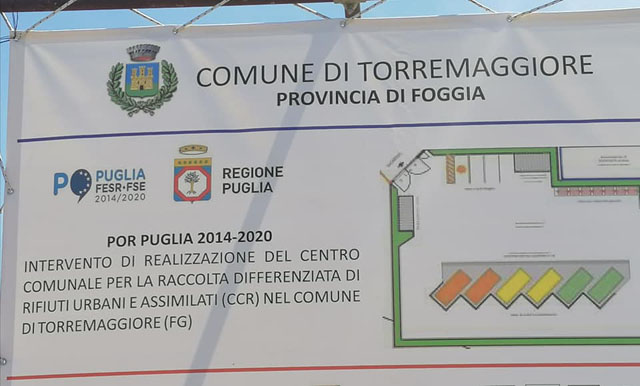 Aprile 2021: al via la realizzazione del centro comunale di raccolta rifiuti differenziati, di seguito la cronistoria completa dal 2017