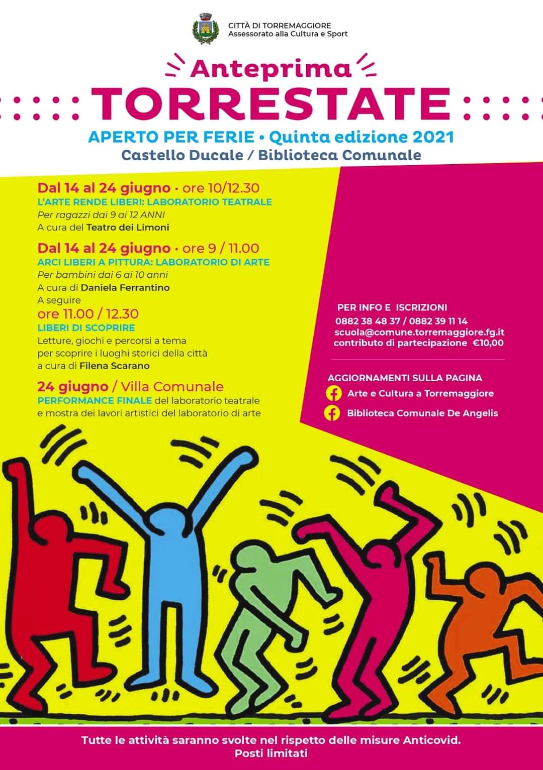 Anteprima Torrestate dal 14 al 24 giugno 2021 con il laboratorio teatrale e con il laboratorio di arte