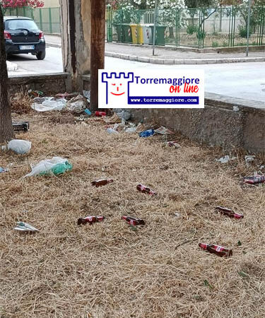 Emergenza inciviltà a Torremaggiore: rifiuti abbandonati anche nel centro cittadino dai soliti zozzoni
