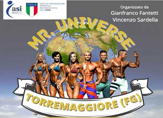 Mr Universo ASI a Torremaggiore il 20 novembre alla Vigor Sport