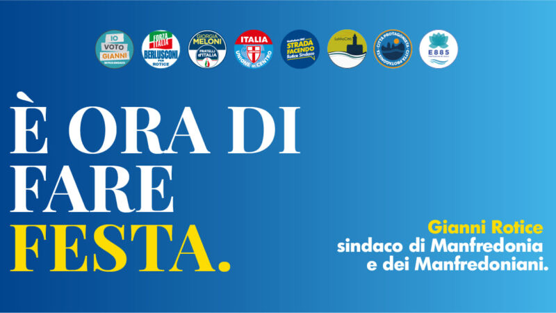Gianni Rotice è il nuovo sindaco di Manfredonia: nota unitaria di auguri del centrodestra di Torremaggiore