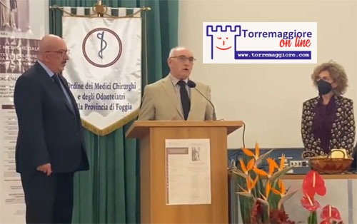 Il torremaggiorese Primario Ospedaliero emerito Dott Giuseppe Antonucci ha ricevuto il caduceo d’oro dall’Ordine dei Medici della Provincia di Foggia