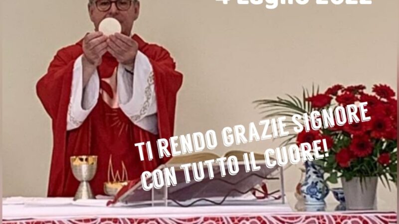 4 luglio 2022: 35°anniversario di ordinazione sacerdotale di Don Francesco De Vita, auguri dalla comunità parrocchiale del Santuario di Maria Santissima della Fontana