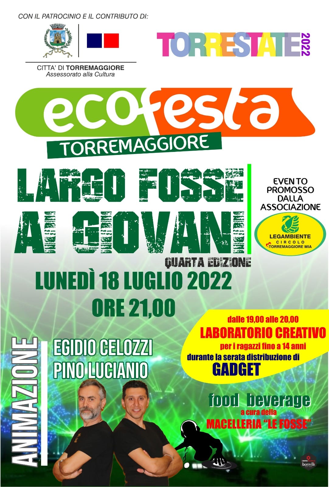 Largo Fosse ai giovani il 18 luglio 2022 a Torremaggiore a partire dalle ore 19