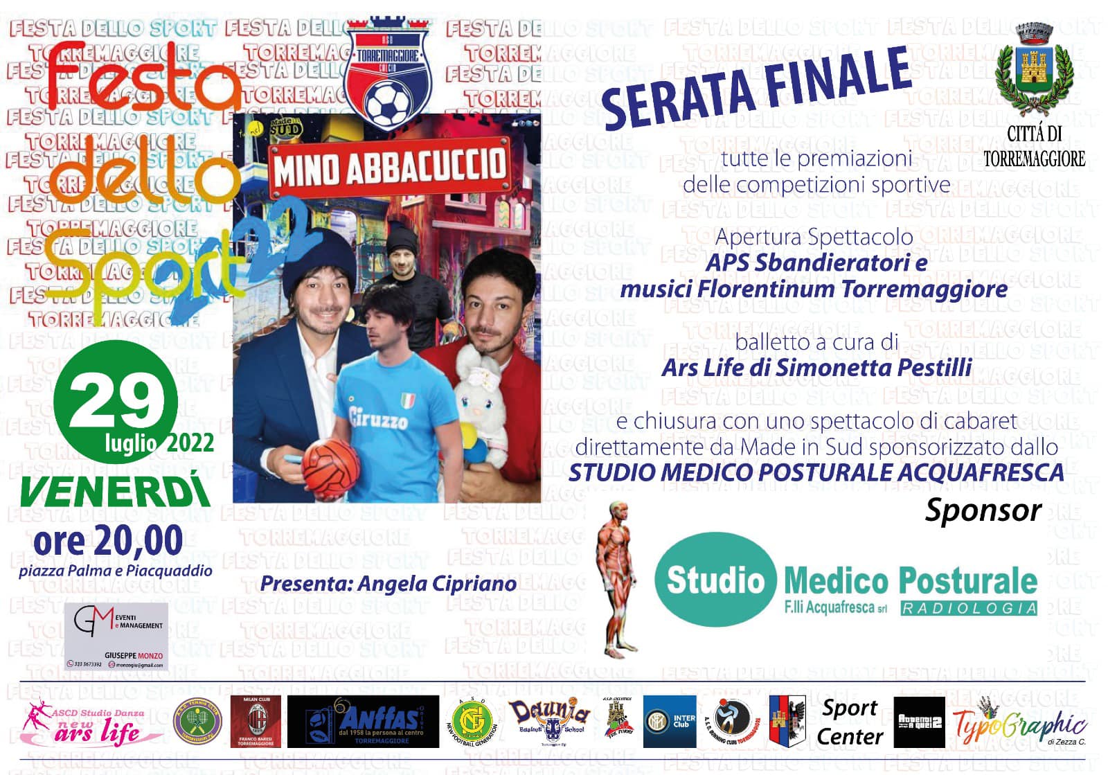 Festa dello Sport ultima serata a Torremaggiore il 29 luglio 2022 dalle ore 20