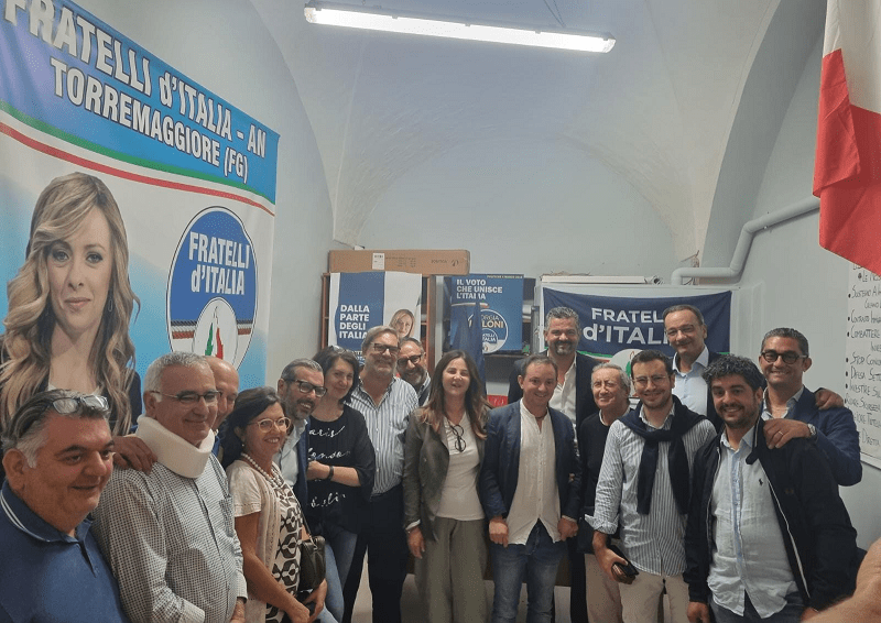 Fratelli d’Italia Torremaggiore: ringraziamento pubblico agli elettori che hanno scelto la coerenza di Giorgia Meloni, siamo la prima forza politica dell’Italia e del centrodestra