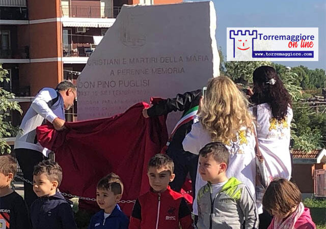 Inaugurata a Torremaggiore la stele dedicata ai martiri della mafia Don Pino Puglisi e Don Peppino Diana