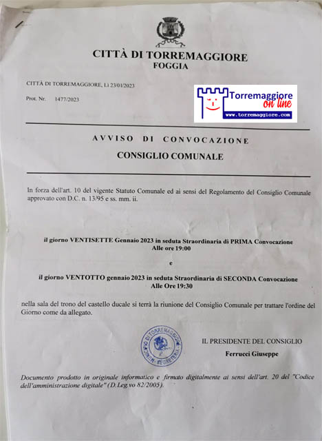 L’opposizione attacca la maggioranza: non c’è stata alcuna notifica della convocazione dell’Assise a mezzo mail e PEC a ciascun consigliere presso la diversa sede della Sala Museale