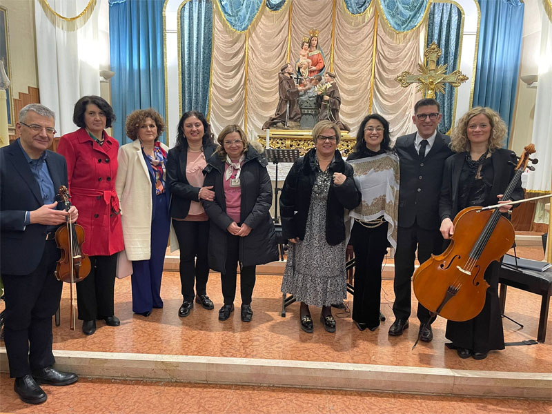 Torremaggiore: grande successo per il Concerto Preghiere a Maria con il Trio Hathor che si è tenuto nel Santuario della Madonna della Fontana
