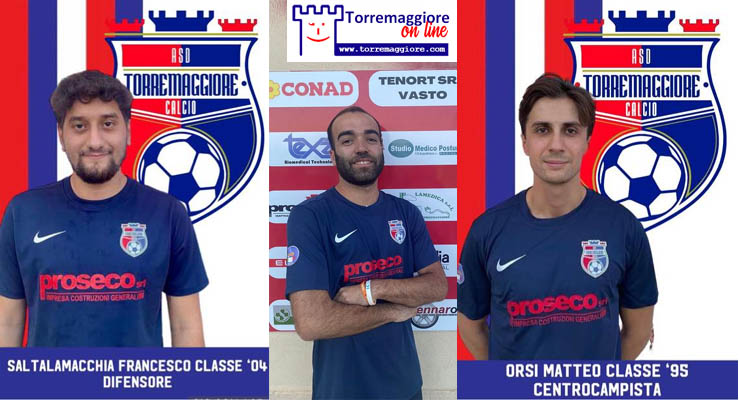 ATLETICO TORREMAGGIORE: CONFERMATI PER LA PROSSIMA STAGIONE 2023/2024 I DIFENSORI SALTALAMACCHIA E BECCIA ED ANCHE L’ATTACCANTE ORSI