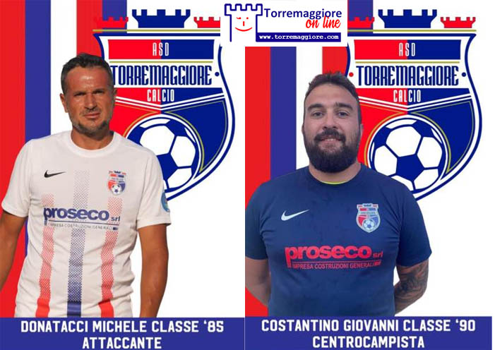ATLETICO TORREMAGGIORE: CONFERMATI PER LA PROSSIMA STAGIONE 2023/2024 COSTANTINO A CENTROCAMPO E DONATACCI IN ATTACCO