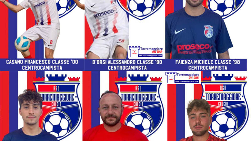 ATLETICO TORREMAGGIORE: CONFERMATI PER LA PROSSIMA STAGIONE 2023/2024 IN DIFESA SERENO, A CENTROCAMPO CASANO, D’ORSI E FAIENZA, IN ATTACCO ANTONUCCI E IN PORTA  SACCO