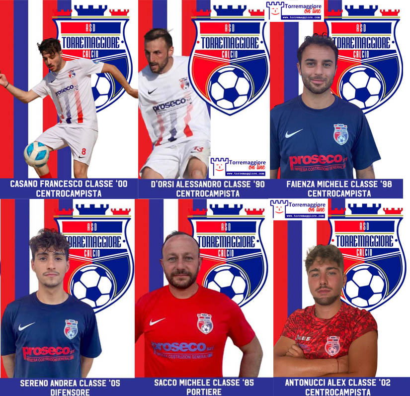 ATLETICO TORREMAGGIORE: CONFERMATI PER LA PROSSIMA STAGIONE 2023/2024 IN DIFESA SERENO, A CENTROCAMPO CASANO, D’ORSI E FAIENZA, IN ATTACCO ANTONUCCI E IN PORTA  SACCO