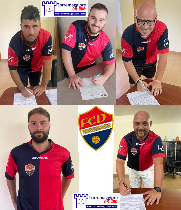 ALTRI NUOVI INGRESSI NELLA PRIMA SQUADRA NELL’ FCD SPORTING TORREMAGGIORE: BUONCRISTIANO,ZAPPATORE, CARCHIA, RUBINO E TESTA