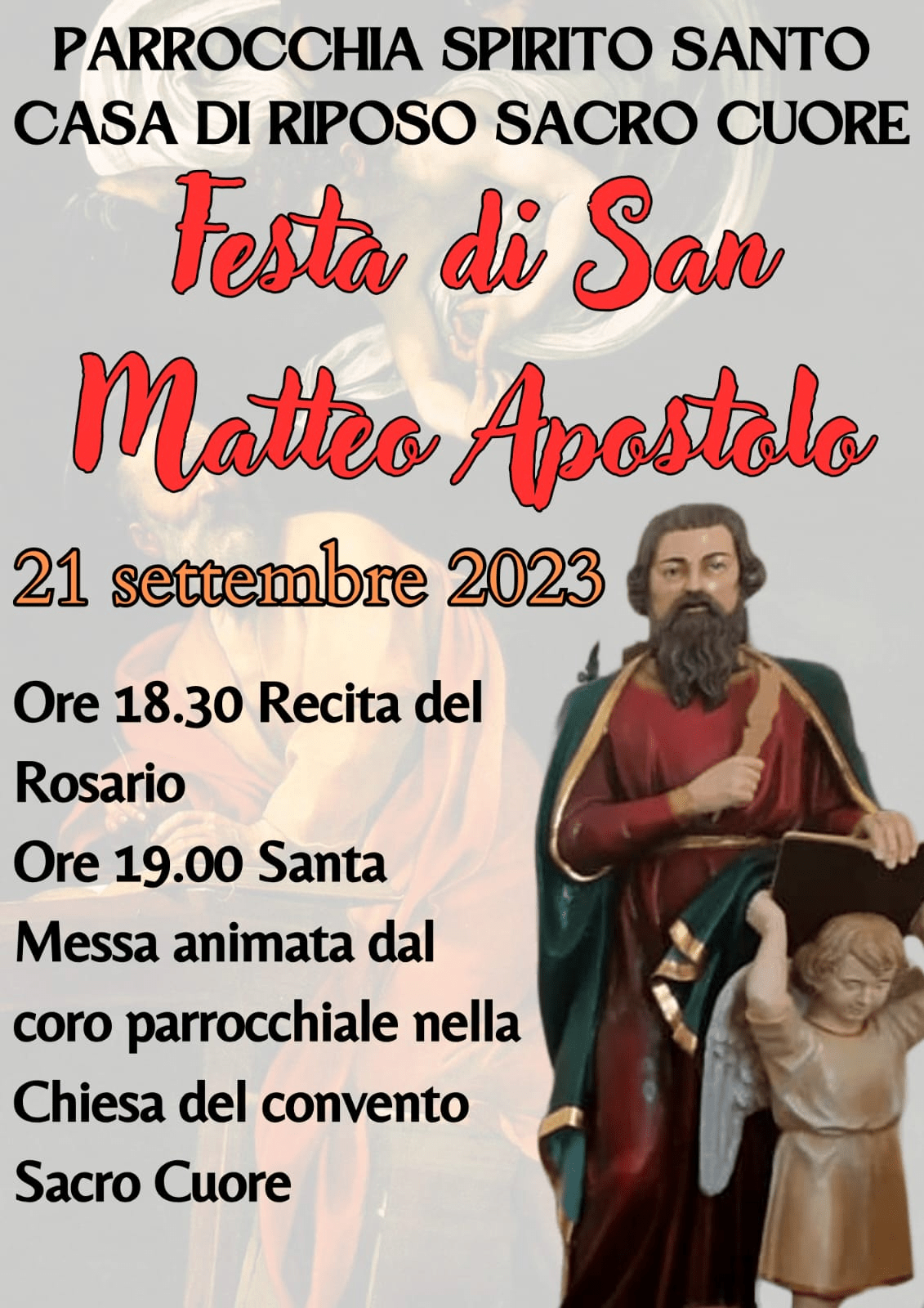 Torremaggiore: festa di San Matteo Apostolo il 21 settembre 2023 a partire dalle ore 17