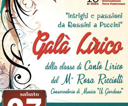 XV Stagione concertistica Terre Federiciane: al via il 27 gennaio 2024 a partire dalle ore 19 al Castello Ducale De Sangro di Torremaggiore con il Galà Lirico Intrighi e passioni da Rossini a Puccini