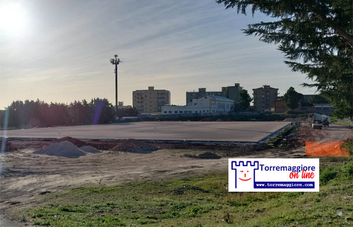 Stadio Comunale San Sabino di Torremaggiore: proseguono i lavori per il rifacimento del campo