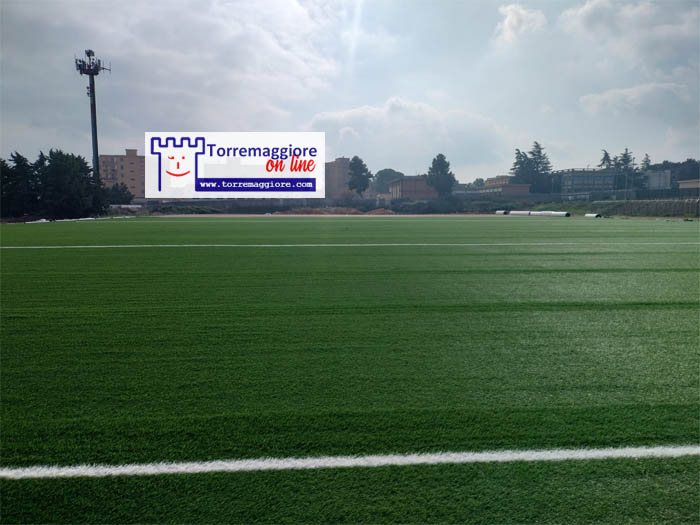 STADIO COMUNALE SAN SABINO DI TORREMAGGIORE: AGGIORNAMENTO FOTOGRAFICO DEI LAVORI PER IL RIFACIMENTO DEL CAMPO AL 27 GENNAIO 2024